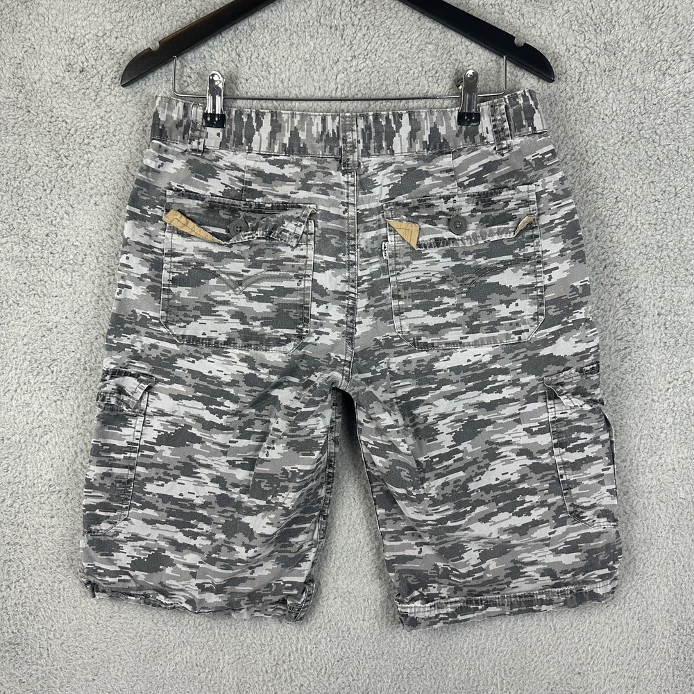 Levis Cargo Shorts Mens 30 Gray Camouflage Camo Utility Cotton Tactical Pockets - Picture 5 of 9